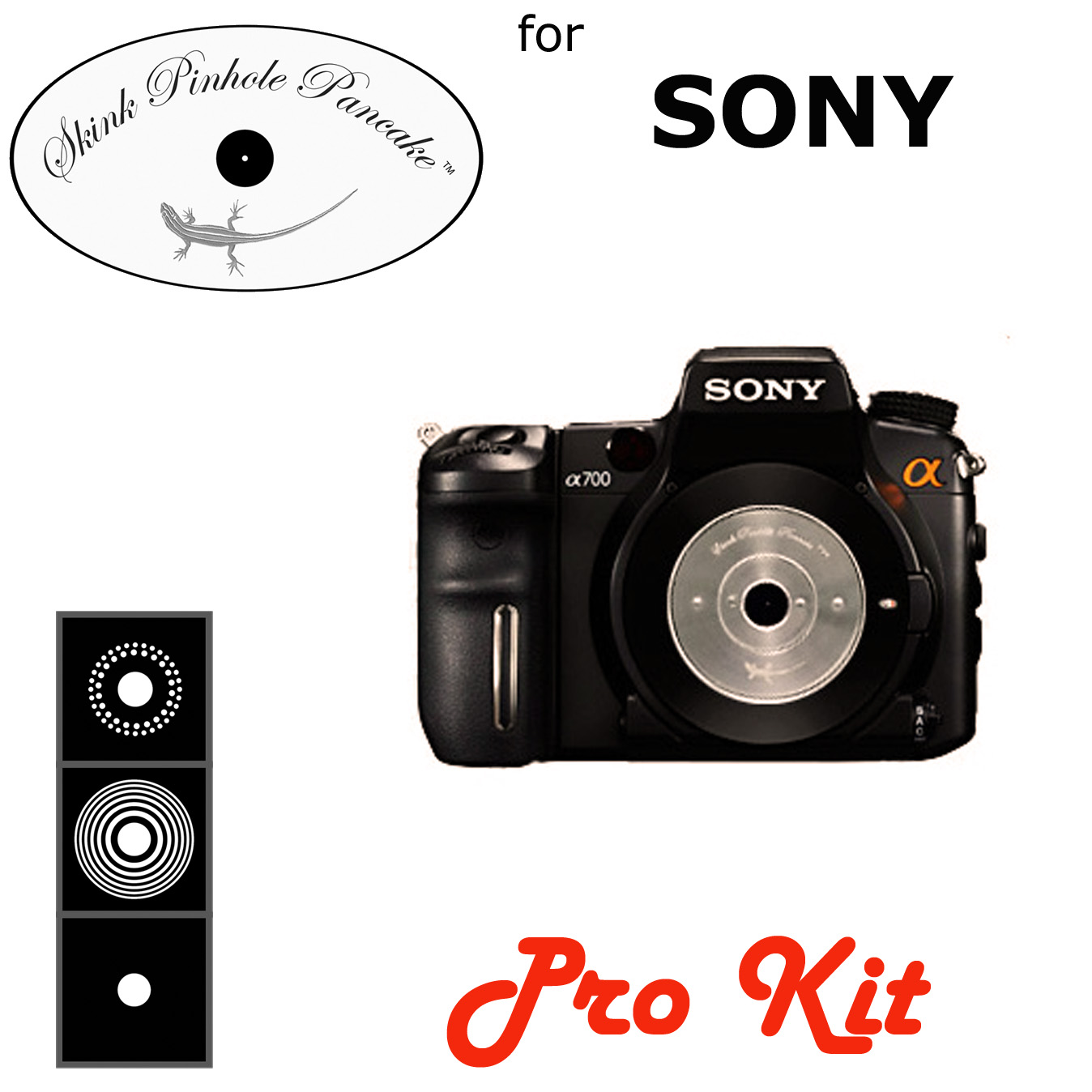 SKINK PINHOLE PANCAKE PRO KIT with zone plate+zone sieve   Sony SLT 