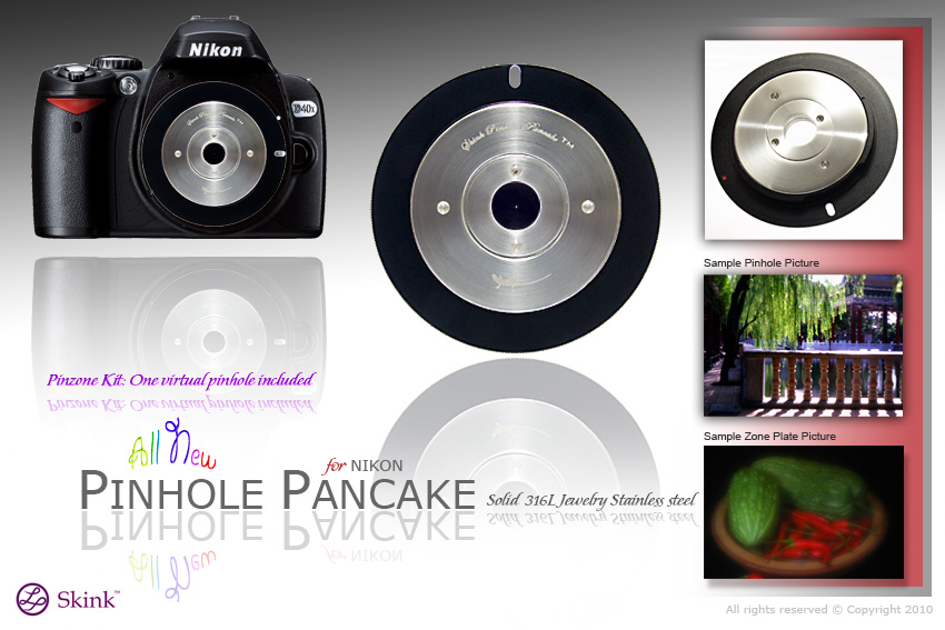 Skink Pinhole Pancake Pinzone Kit Nikon D90 D700 D5000*  