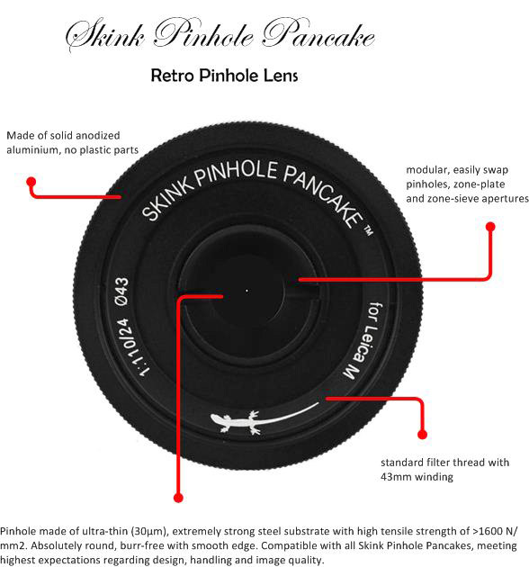 Skink Pinhole Pancake "Retro" Pro Kit modular lens Leica M 240 M9 M8 M7 M6 M5 M4 